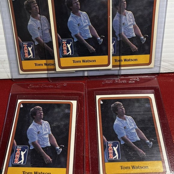 5 Pack Fresh TOM WATSON 1981 DONRUSS GOLF Card #1 - ROOKIE CARD LOT HOF ! - Picture 1 of 2